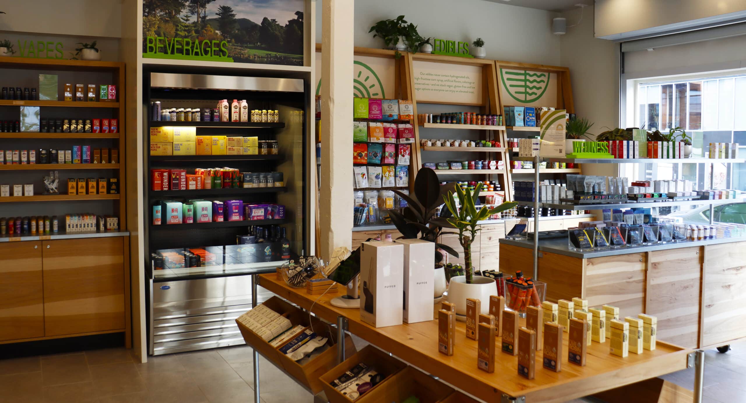 Inside our SF store | View of all the cannabis products